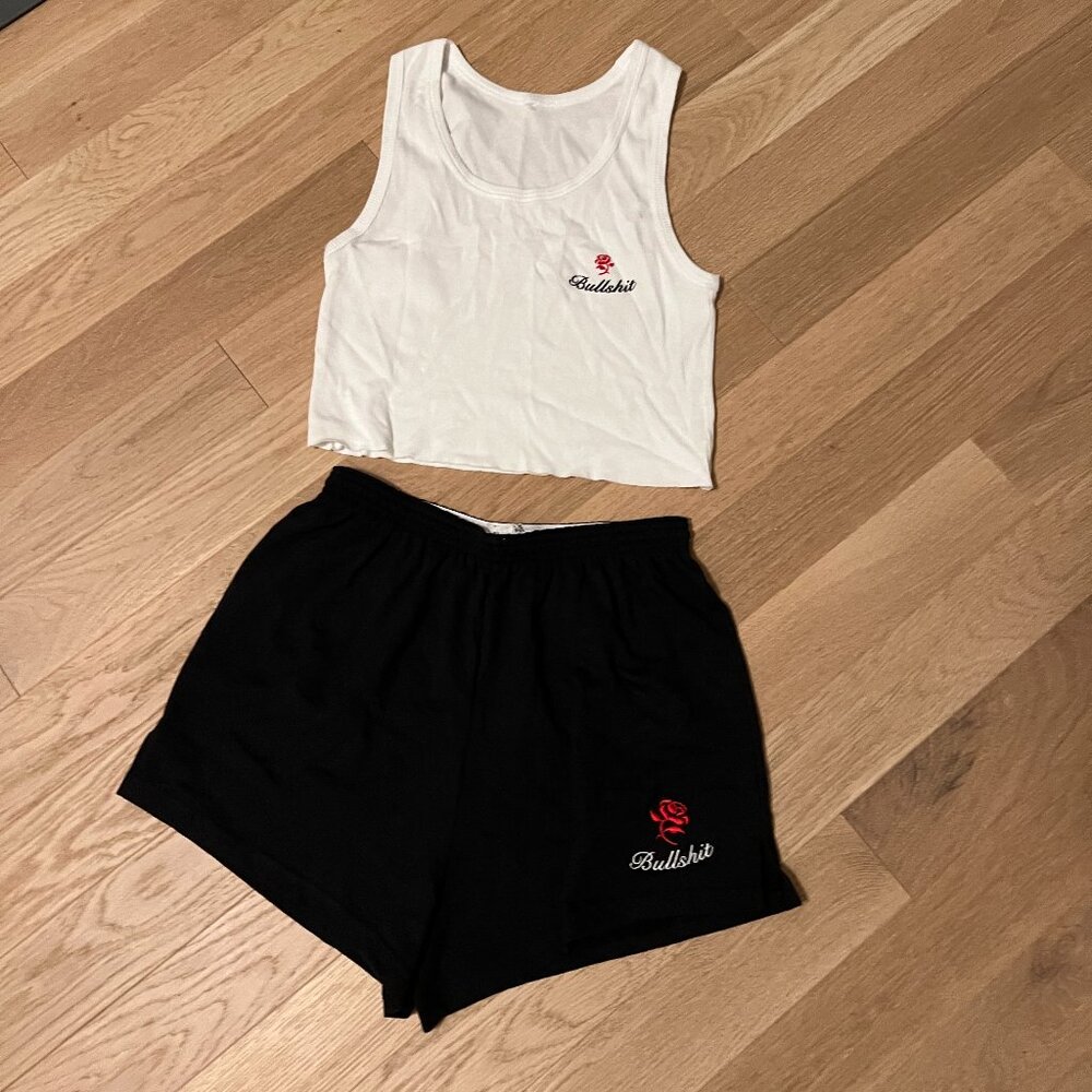 The Mayfair Group Bullshit Tank Top Short Set Size S